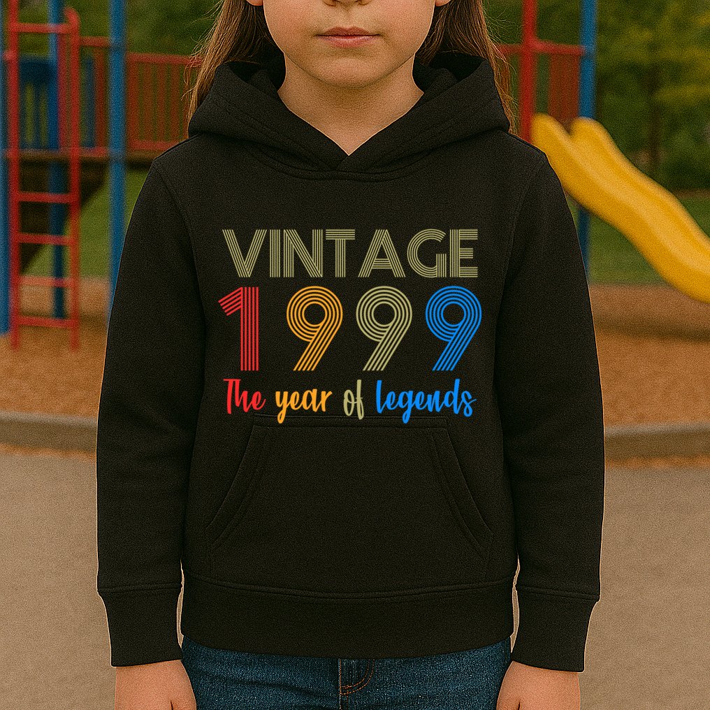Vintage 1999 The Year Of Legends 21st Birthday Kids Hoodie