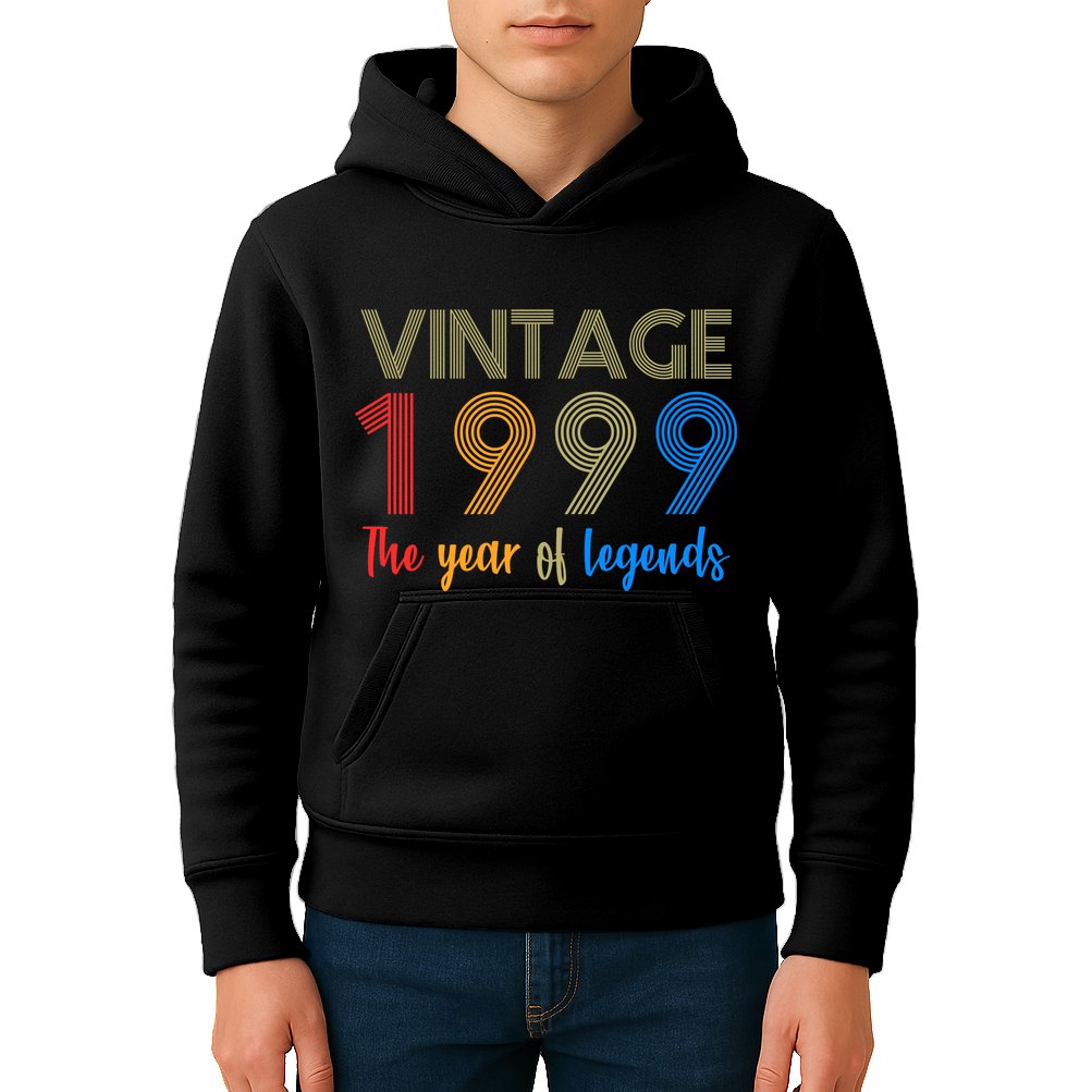 Vintage 1999 The Year Of Legends 21st Birthday Kids Hoodie