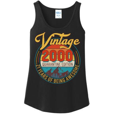 Vintage 2000 Quarantine Edition 21 Years of Being Awesome Birthday Ladies Essential Tank