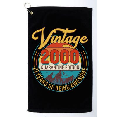 Vintage 2000 Quarantine Edition 21 Years of Being Awesome Birthday Golf Towel