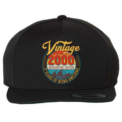 Vintage 2000 Quarantine Edition 21 Years of Being Awesome Birthday Wool Snapback Cap