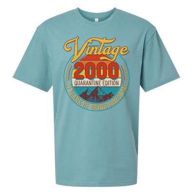 Vintage 2000 Quarantine Edition 21 Years of Being Awesome Birthday Sueded Cloud Jersey T-Shirt