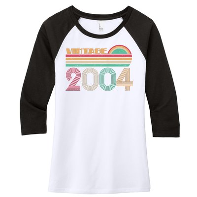 Vintage 2004 16th Birthday Women's Tri-Blend 3/4-Sleeve Raglan Shirt