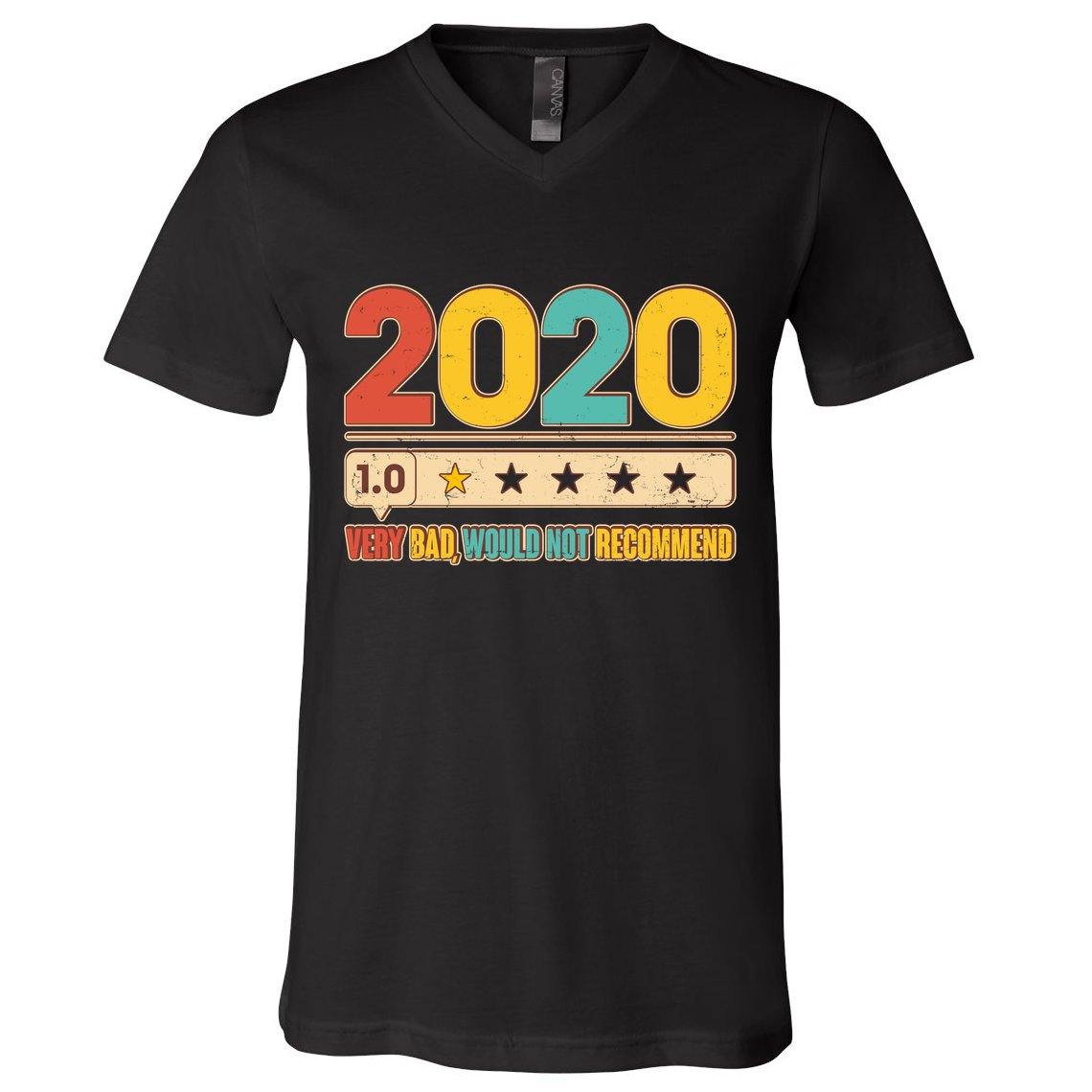 Vintage 2020 1 Star Rating Very Bad Would Not Recommend V-Neck T-Shirt