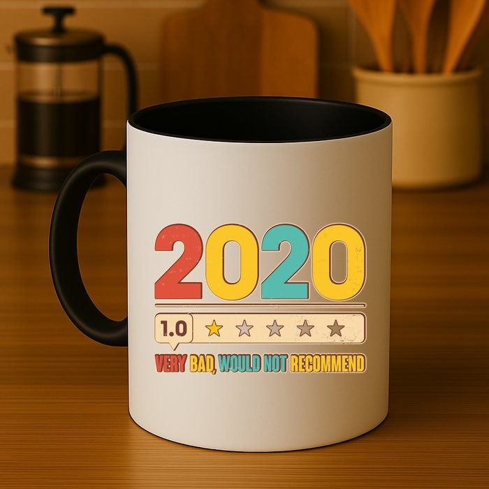 Vintage 2020 1 Star Rating Very Bad Would Not Recommend Mug