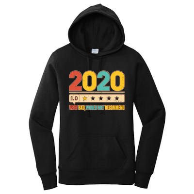 Vintage 2020 1 Star Rating Very Bad Would Not Recommend Women's Pullover Hoodie