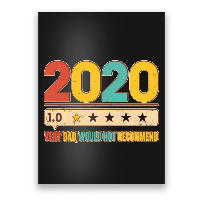 Vintage 2020 1 Star Rating Very Bad Would Not Recommend Poster