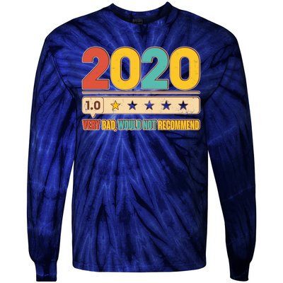 Vintage 2020 1 Star Rating Very Bad Would Not Recommend Tie-Dye Long Sleeve Shirt