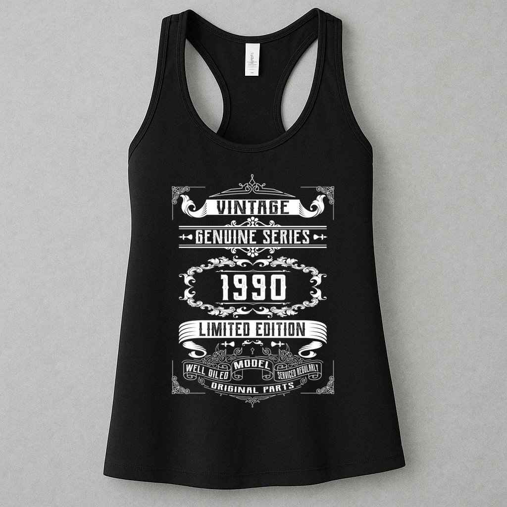 Vintage 30th Birthday Genuine Series 1990 Womens Tank Top