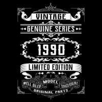 Vintage 30th Birthday Genuine Series 1990 Toddler T-Shirt