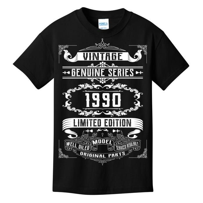 Vintage 30th Birthday Genuine Series 1990 Kids T-Shirt