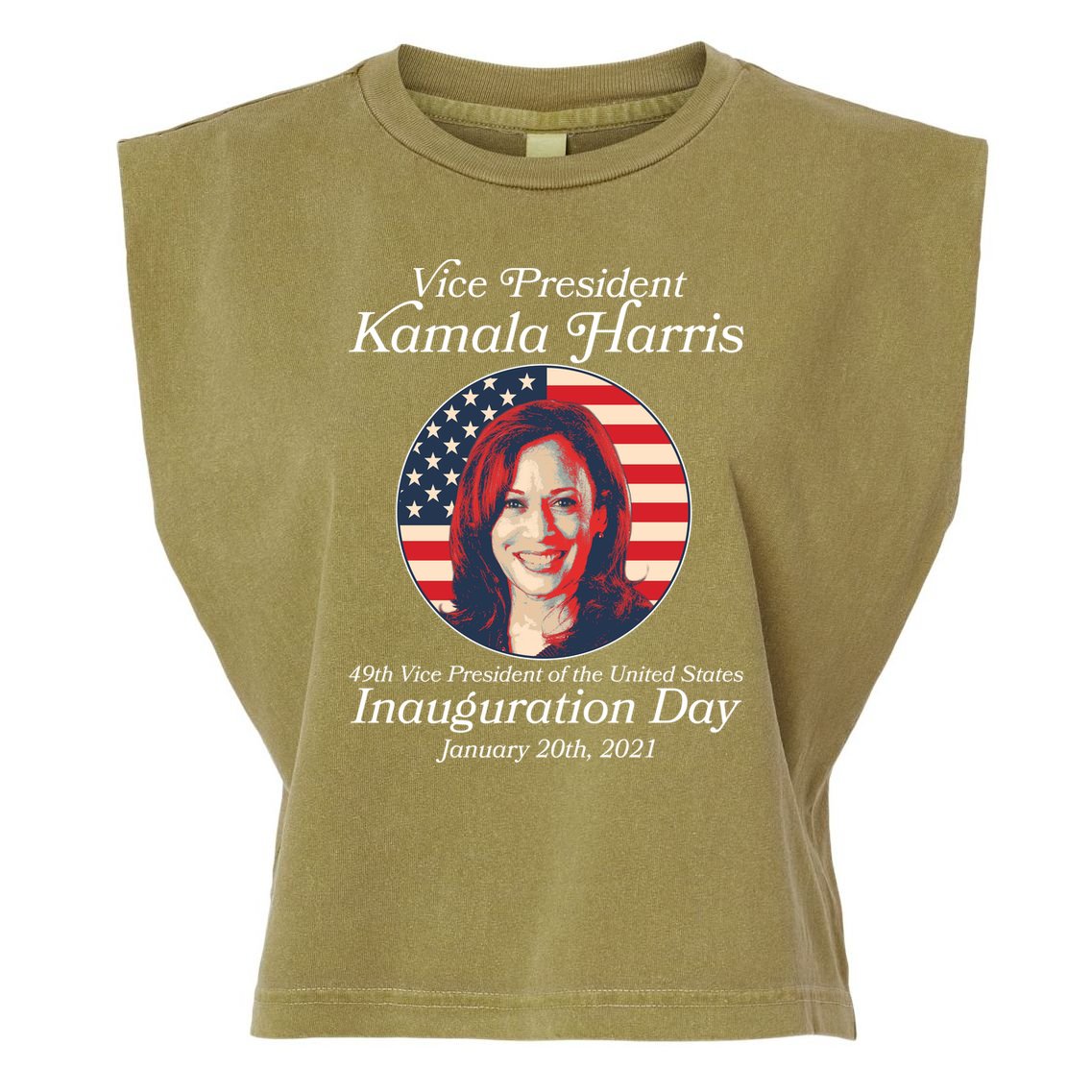 Vintage 49th Vice President Kamala Harris Inauguration Day Garment-Dyed Women's Muscle Tee