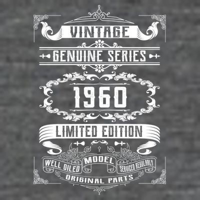 Vintage 60th Birthday Genuine Series 1960 T-Shirt