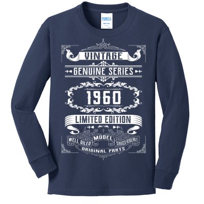 Vintage 60th Birthday Genuine Series 1960 Kids Long Sleeve Shirt