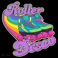 Vintage 80s Retro Roller Disco Skates Drawstring Bag
