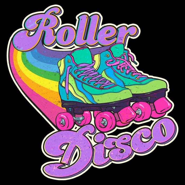 Vintage 80s Retro Roller Disco Skates 16 in Basic Backpack