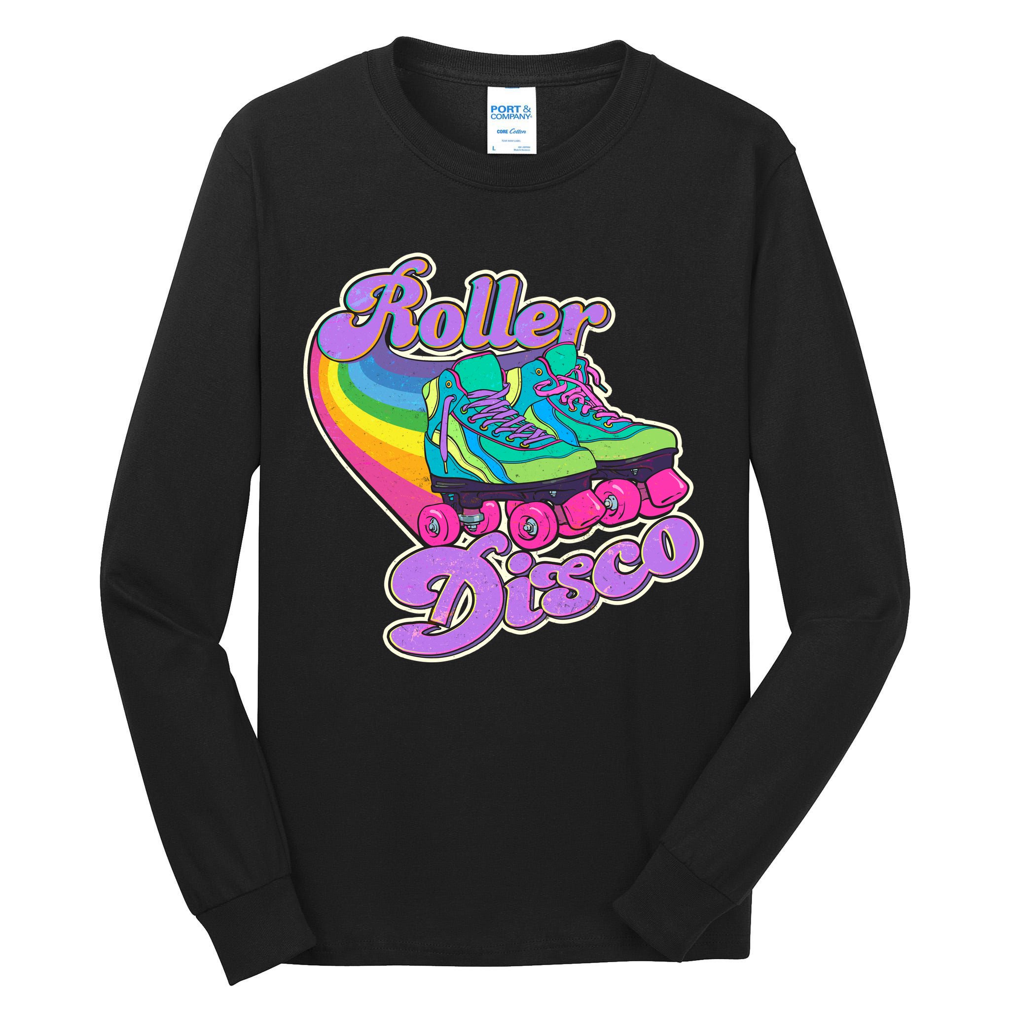 Vintage 80s Retro Roller Disco Skates Tall Long Sleeve T-Shirt