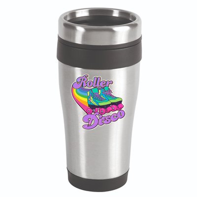 Vintage 80s Retro Roller Disco Skates 16oz Travel Tumbler