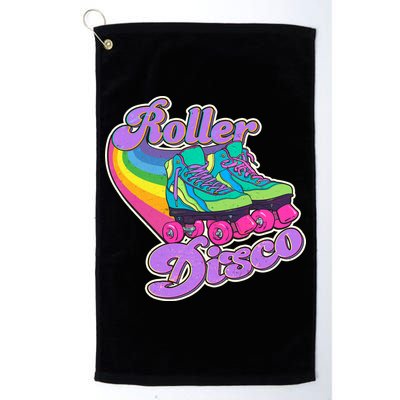 Vintage 80s Retro Roller Disco Skates Golf Towel