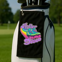 Vintage 80s Retro Roller Disco Skates Golf Towel