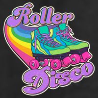 Vintage 80s Retro Roller Disco Skates Golf Towel