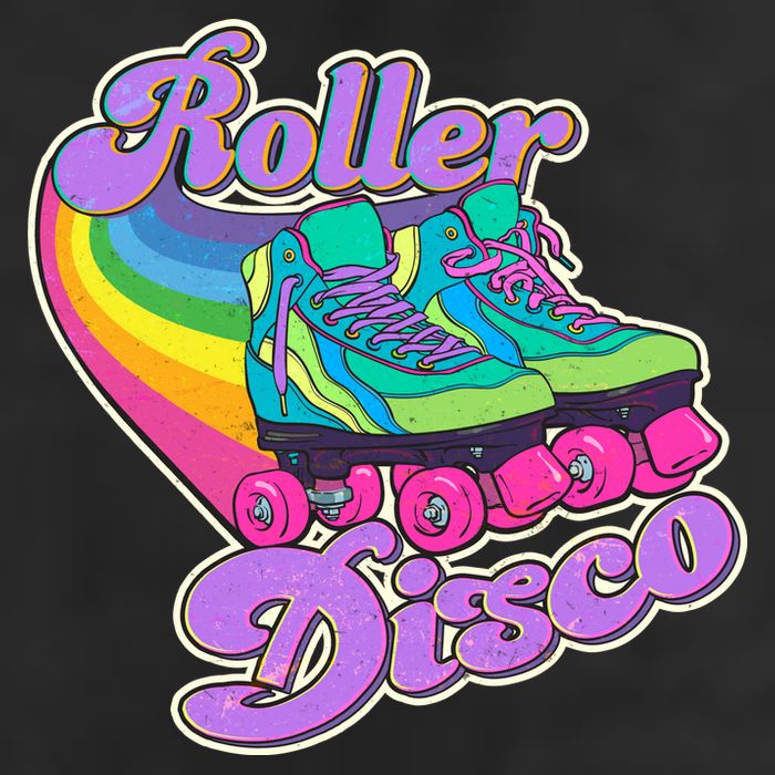 Vintage 80s Retro Roller Disco Skates Golf Towel