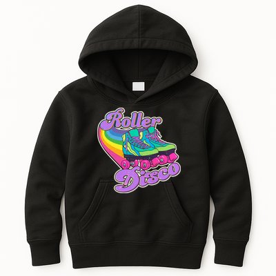 Vintage 80s Retro Roller Disco Skates Kids Hoodie