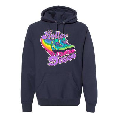 Vintage 80s Retro Roller Disco Skates Premium Hoodie