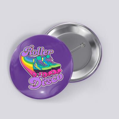 Vintage 80s Retro Roller Disco Skates Button