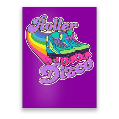 Vintage 80s Retro Roller Disco Skates Poster