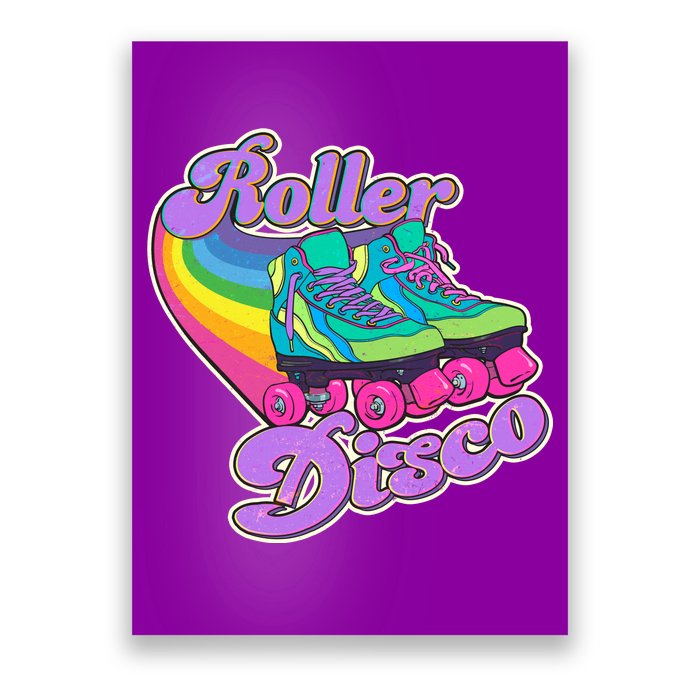 Vintage 80s Retro Roller Disco Skates Poster