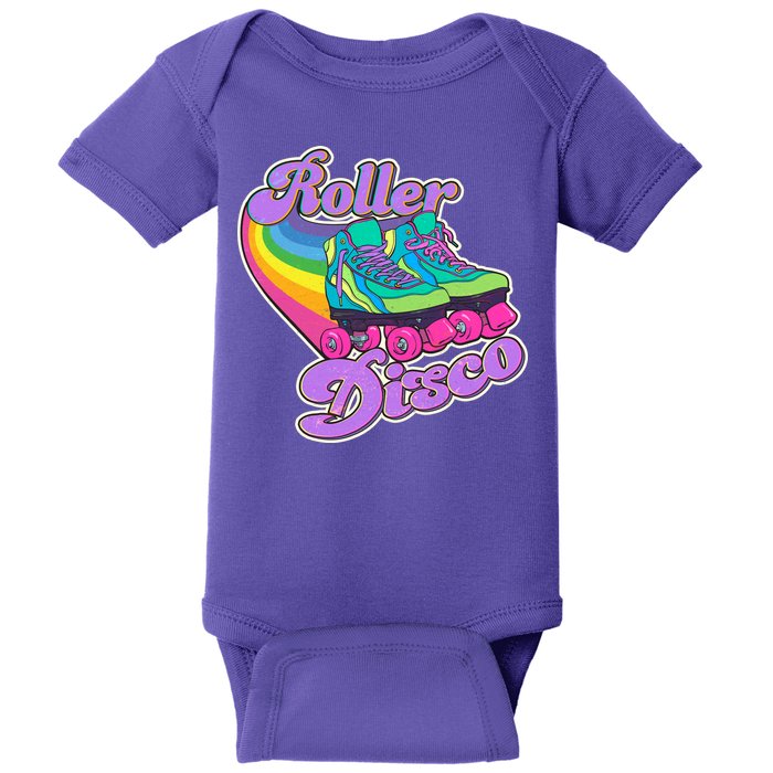 Vintage 80s Retro Roller Disco Skates Baby Bodysuit