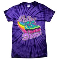 Vintage 80s Retro Roller Disco Skates Tie-Dye T-Shirt