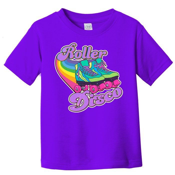 Vintage 80s Retro Roller Disco Skates Toddler T-Shirt