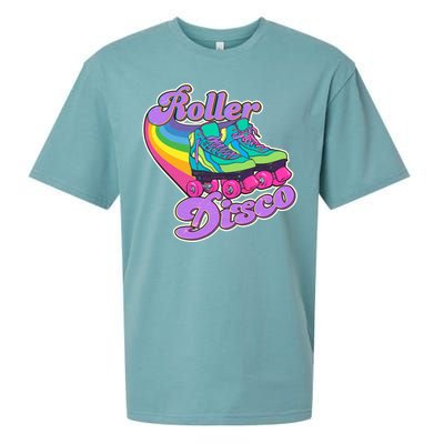 Vintage 80s Retro Roller Disco Skates Sueded Cloud Jersey T-Shirt