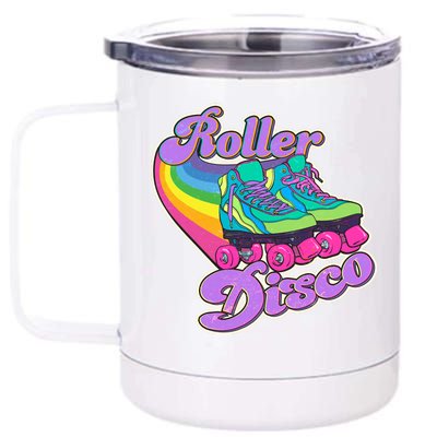 Vintage 80s Retro Roller Disco Skates 12 oz Stainless Steel Tumbler Cup