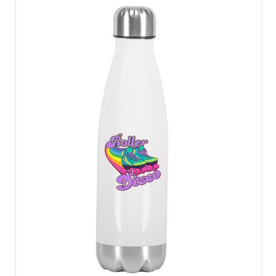 Vintage 80s Retro Roller Disco Skates Stainless Steel Insulated Water Bottle