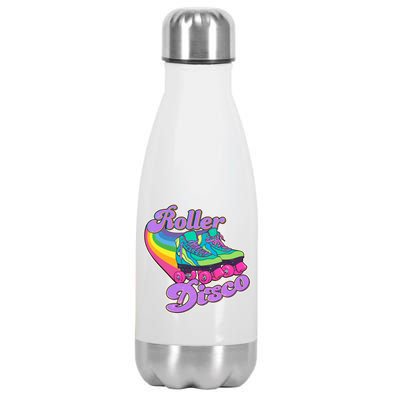 Vintage 80s Retro Roller Disco Skates Stainless Steel Insulated Water Bottle