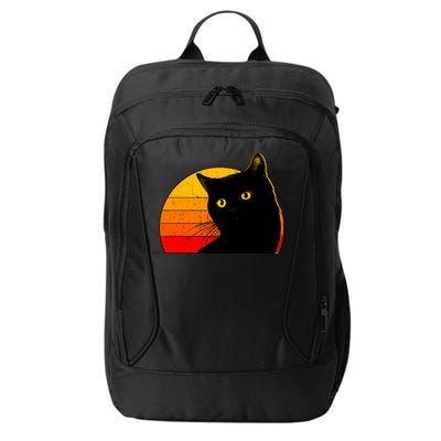 Vintage 80's Style Black Cat Retro Sun City Backpack