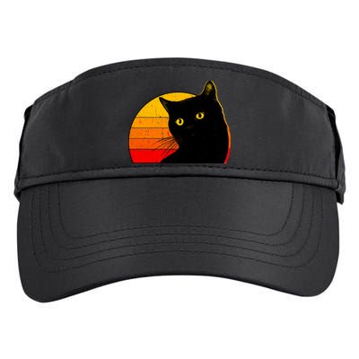 Vintage 80's Style Black Cat Retro Sun Adult Drive Performance Visor