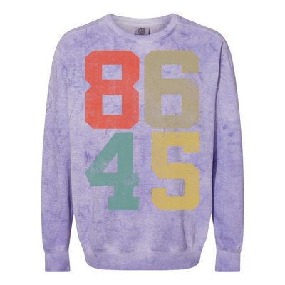 Vintage 86 45 Anti Trump Colorblast Crewneck Sweatshirt