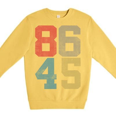 Vintage 86 45 Anti Trump Premium Crewneck Sweatshirt