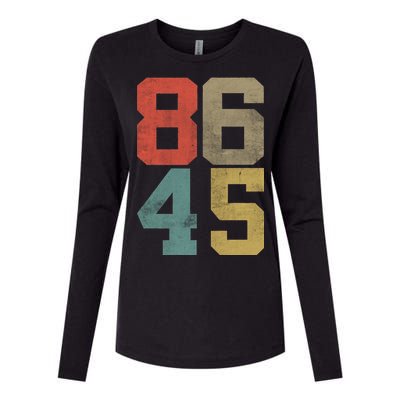 Vintage 86 45 Anti Trump Womens Cotton Relaxed Long Sleeve T-Shirt