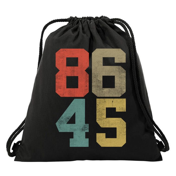 Vintage 86 45 Anti Trump Drawstring Bag