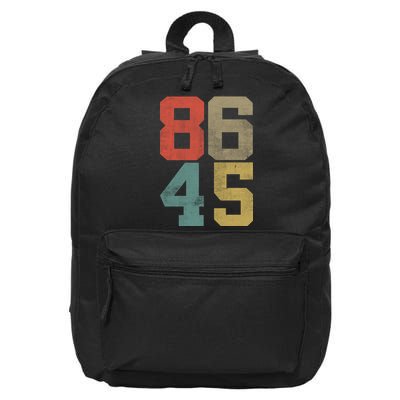 Vintage 86 45 Anti Trump 16 in Basic Backpack