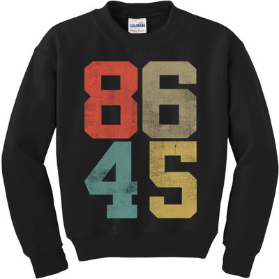 Vintage 86 45 Anti Trump Kids Sweatshirt