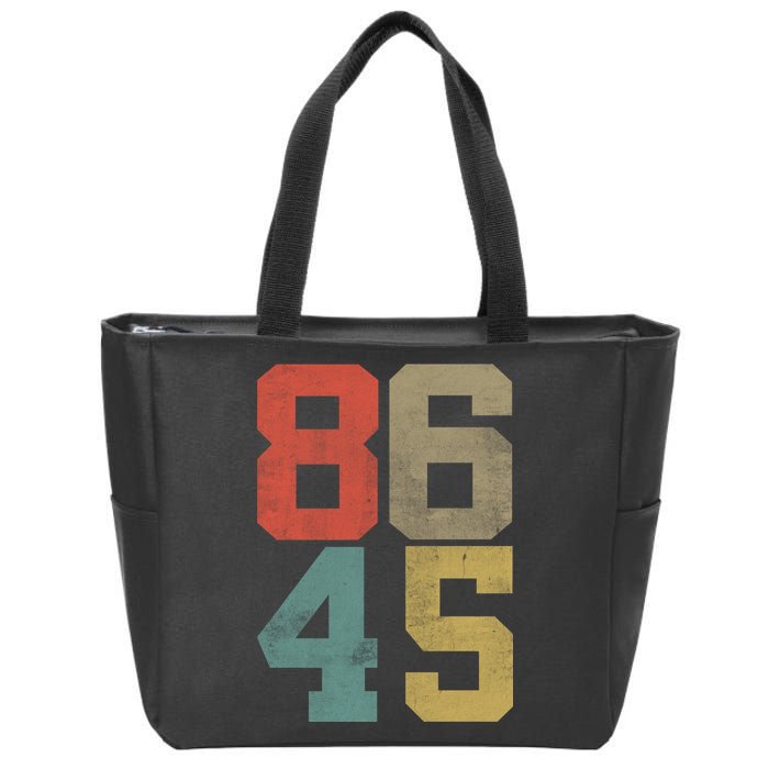 Vintage 86 45 Anti Trump Zip Tote Bag