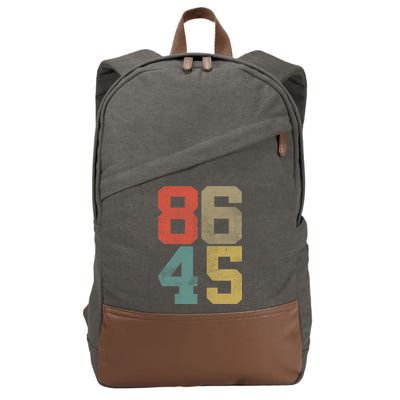 Vintage 86 45 Anti Trump Cotton Canvas Backpack