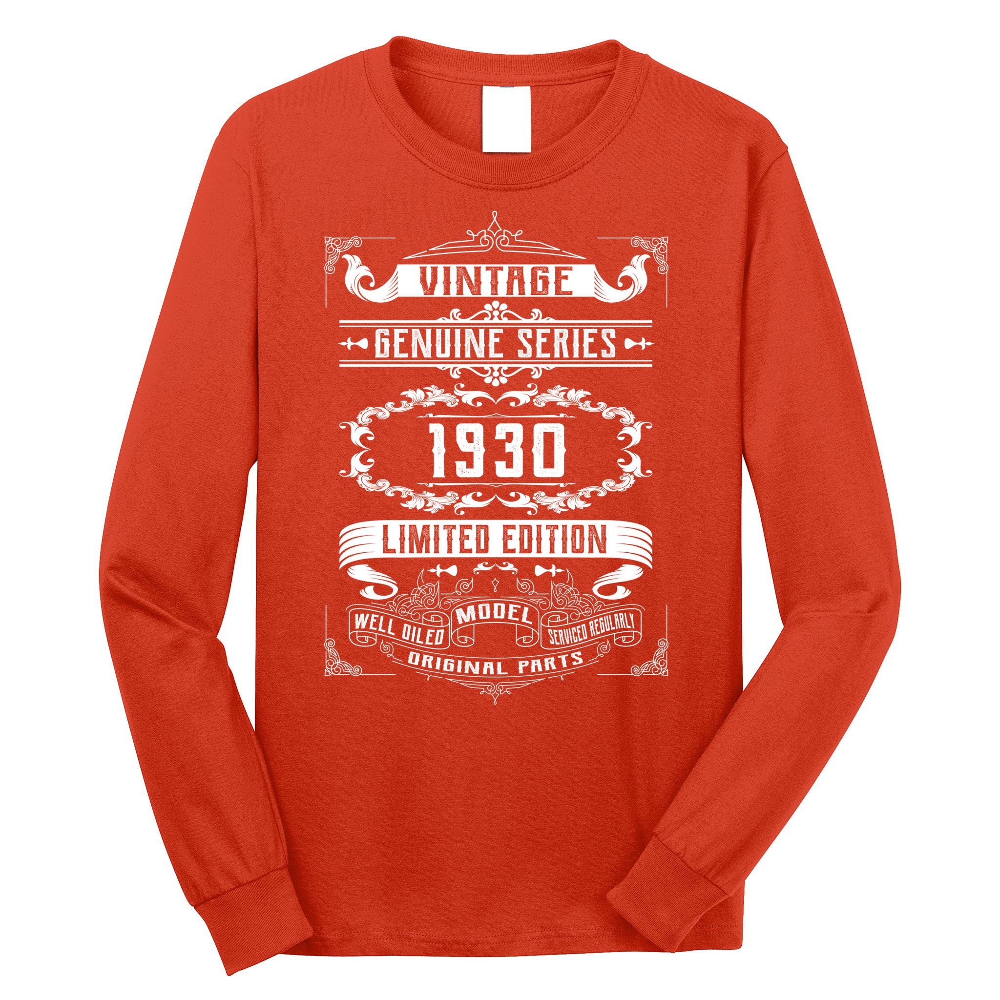 Vintage 90th Birthday Genuine Series 1930 Long Sleeve Shirt