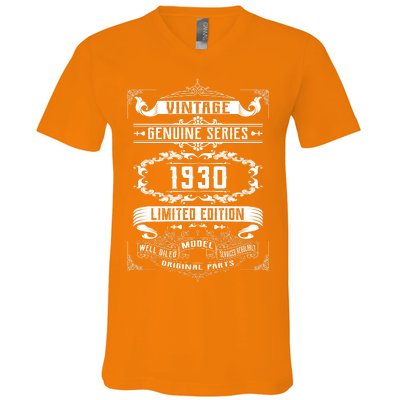 Vintage 90th Birthday Genuine Series 1930 V-Neck T-Shirt